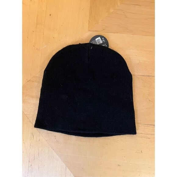 NWT! Black Yellow Emoji Winky Kissy Face Beany Winter Hat OSFM - Picture 2 of 5